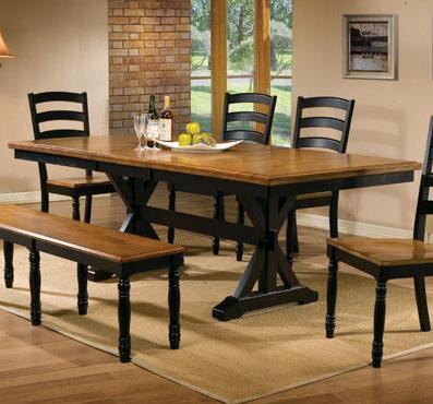 Winners Only Quails Run DQ14284AE Transitional 84" Dining Table Dunk